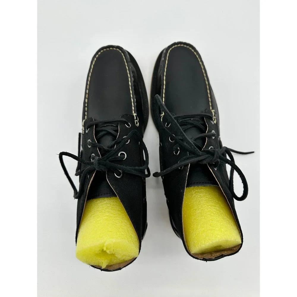Polo Ralph Lauren Chukka Boat Shoes Mens Waterton Leather Black Sz‎ 9